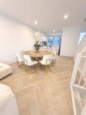 Local tasker | natural oak herringbone hybrid flooring