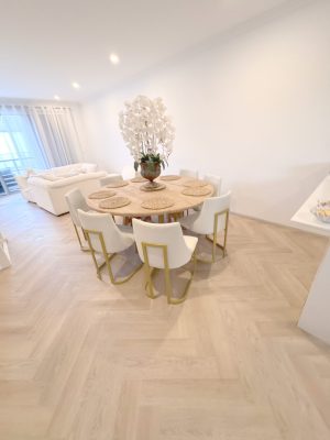 Local tasker | natural oak herringbone hybrid flooring