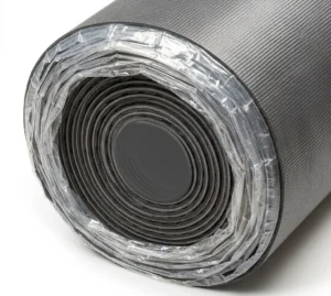 A roll of black underlay